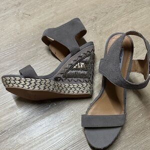 Stylish Naughty Monkey  Gray Wedge Sandals